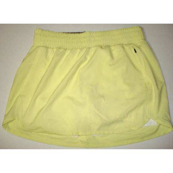 Womens S PrAna New NWT Peak to Pavement Skort Skirt Shorts Lime Squeeze Yellow